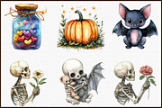 Autumn Spooky Cute Baby Clipart, an Illustration by Sublimation Artist (Thumbnail 3 of 6)