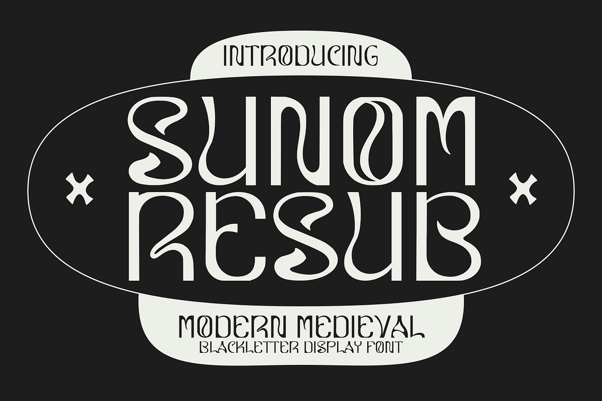 Sunomresub Modern Blackletter Font, a Blackletter Font by Maulana Creative (Photo 1 of 7)