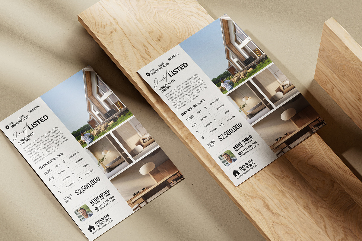Real Estate Marketing Flyer (CANVA), a Flyer Template by Prapti Design (Photo 6 of 10)