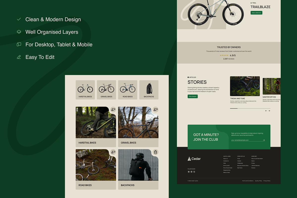 Bike Shop Landing Page, a Landing Page Template by Jay.Lockwood (Photo 2 of 4)