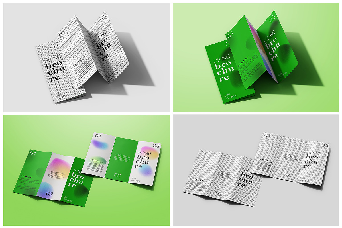 Trifold Brochure Mockup Set, an Advertising Mockup by Remnand Studio (Photo 7 of 10)