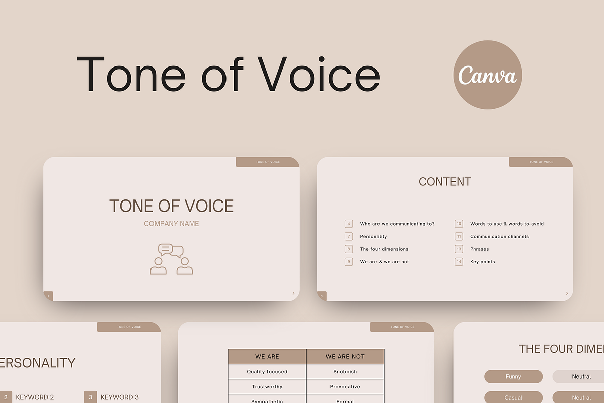Tone of Voice Template, a Templates & Theme by Selma Christine (Photo 2 of 6)
