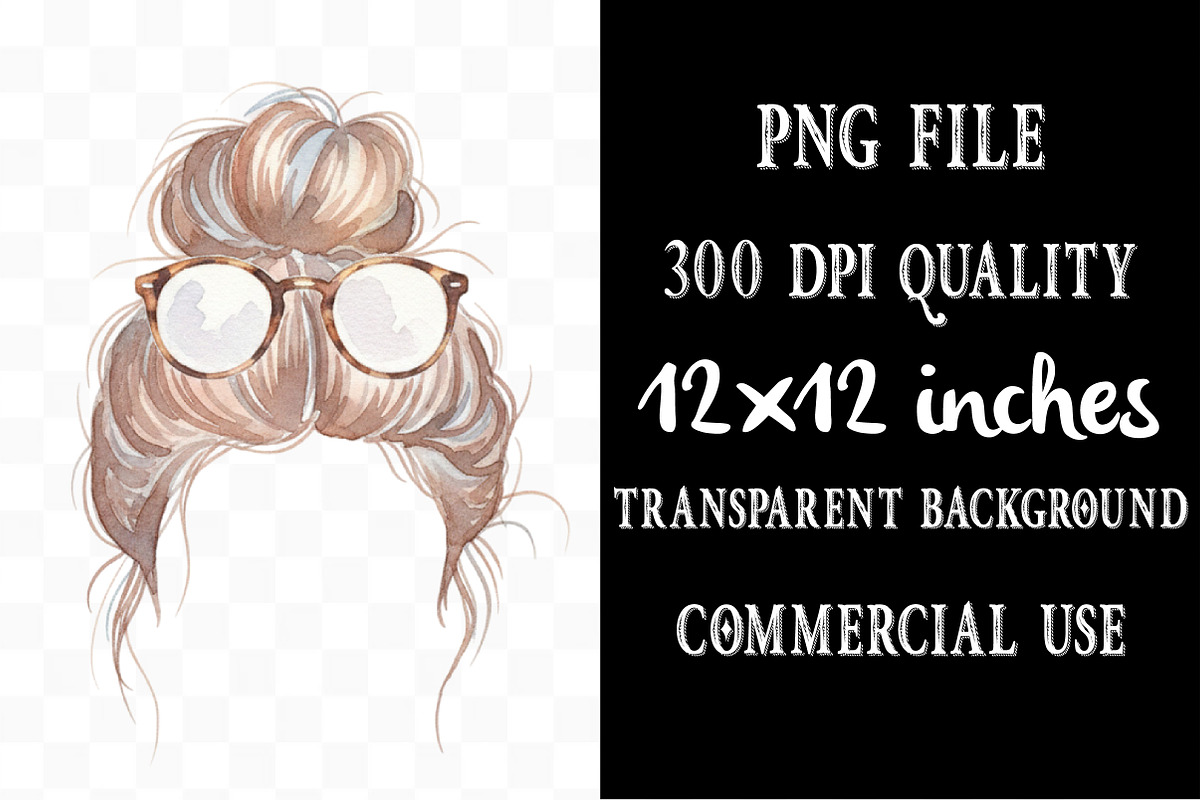 Messy Bun Clip-art, an Illustration by Designking (Photo 4 of 5)