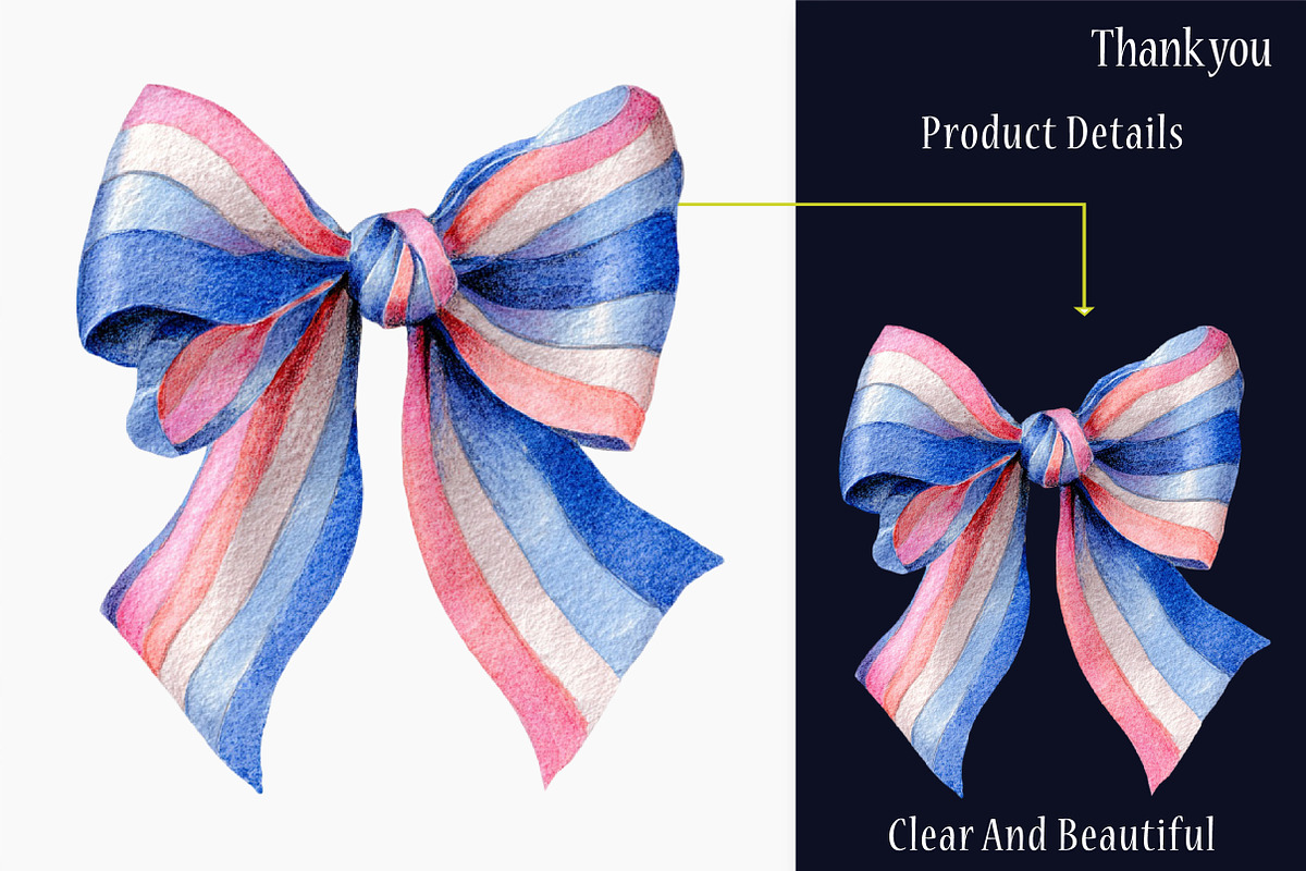Blue Coquette Bows Sublimation, an Illustration by designcity5 (Photo 3 of 4)
