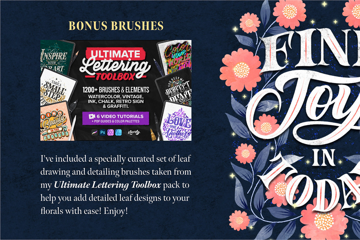 The Mega Floral Composition Kit, a Brush Add-On by Nico-Ng (Photo 46 of 46)