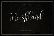 Heeshland - Modern calligraphy font, a Script Font by Quothron (Thumbnail 1 of 5)