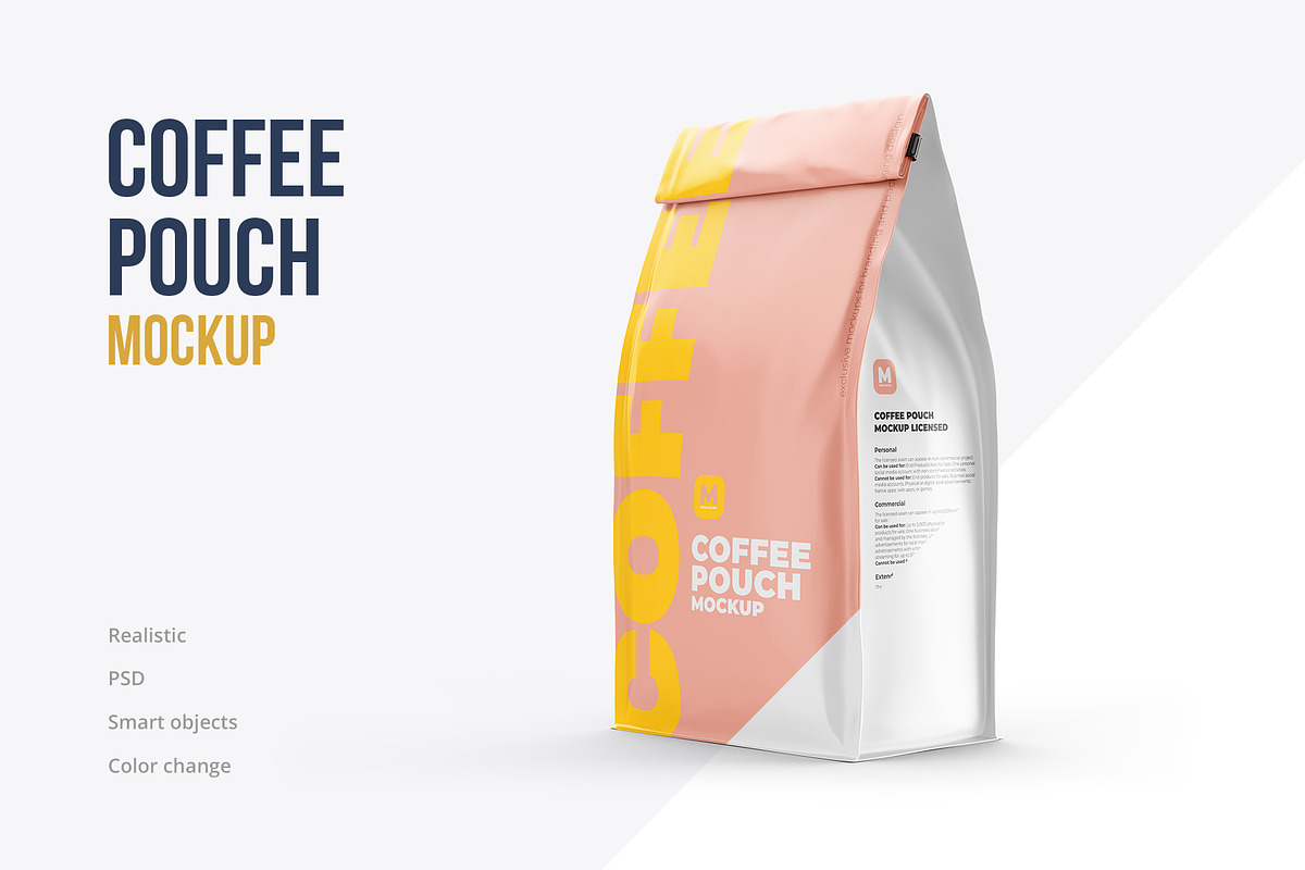 Coffee pouch mockup. Pack 6 PSD, a Cups & Container Mockup by easymock (Photo 6 of 12)