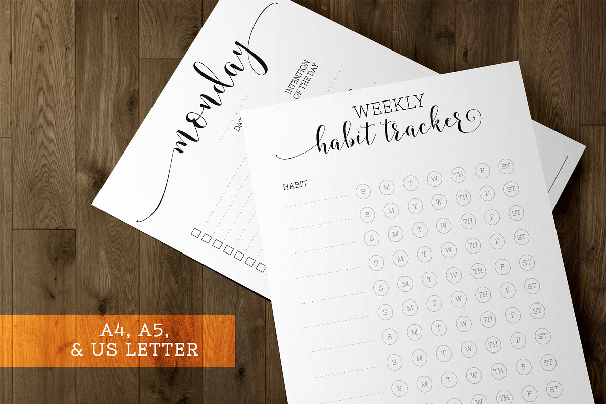 Basic Everyday Planner Printable, a Stationery Template by Qamber Designs & Media (Photo 2 of 3)