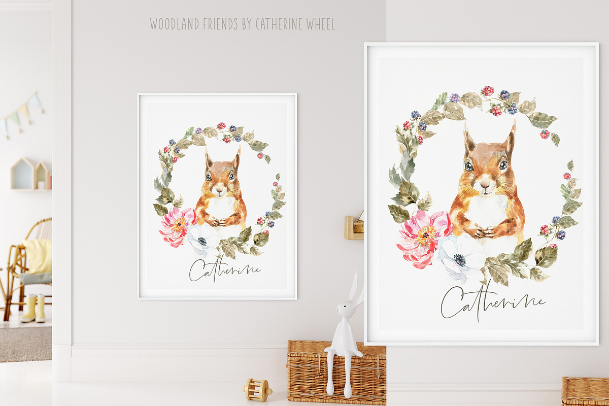 Boho Watercolor Woodland Animals, an Animal Illustration by Catherine Wheel (Photo 13 of 17)