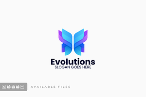 Butterfly Gradient Colorful Logo, a Branding & Logo Template by ivan_artnivora
