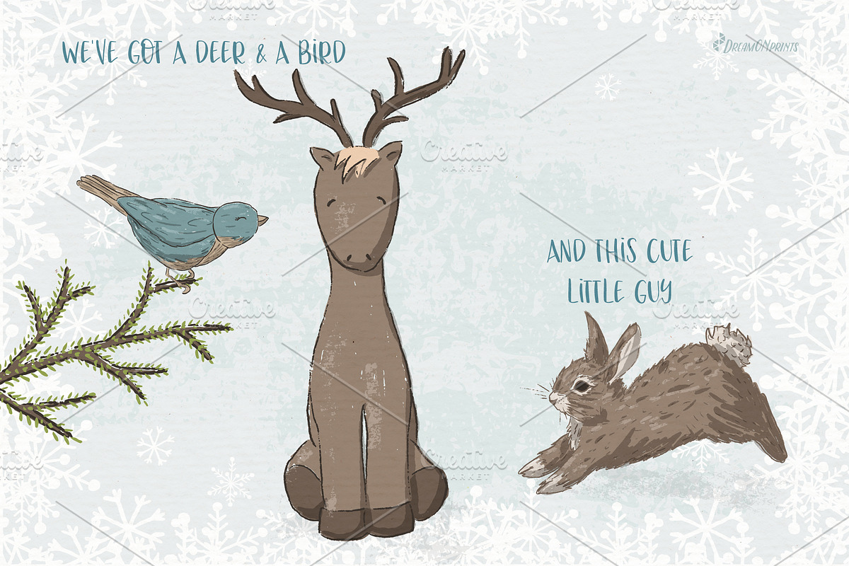 Christmas Gnomes & Friends, an Animal Illustration by DreamONprints (Photo 5 of 14)