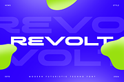 REVOLT - Neo Brutalism Techno Font, a Sans Serif Font by Hamz Studio (Thumbnail 1 of 8)
