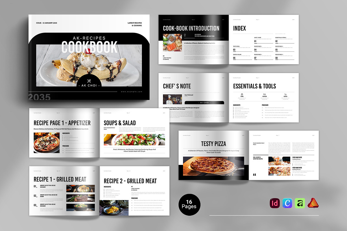 Recipes & Cookbook Template, a Brochure Template by Spark_Creative (Photo 1 of 11)