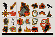 Retro Halloween Vector Clipart, a Seasonal Illustration by angelainthefields (Thumbnail 4 of 10)