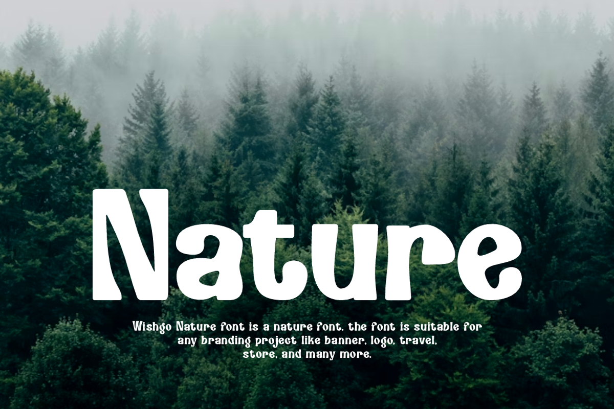 Wishgo Nature - Travel Font, a Sans Serif Font by QR Design Studio (Photo 10 of 12)