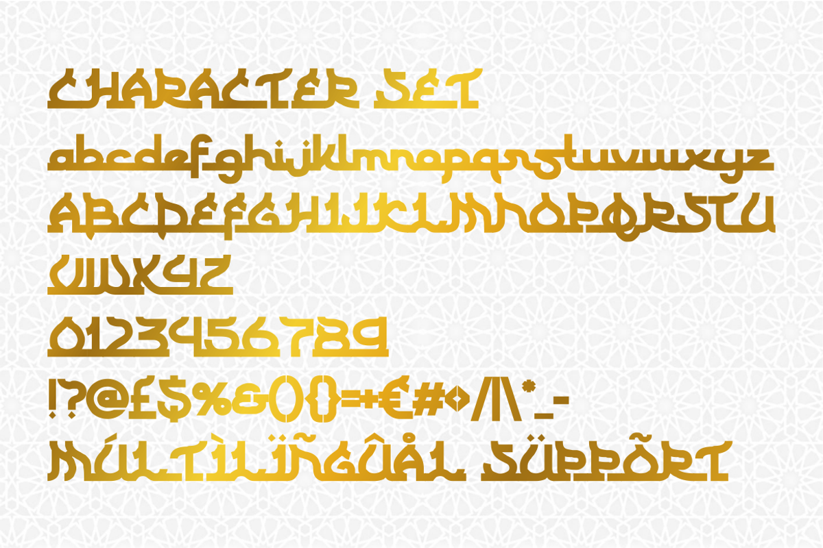 Sacred Mubarak - Bold Arabic Font, a Script Font by PutraCetol Studio (Photo 5 of 5)
