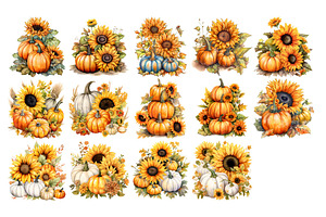 Sunflower Pumpkins Arrangements