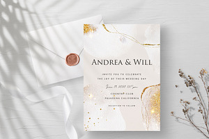 Gold Watercolor Shapes Png Overlays