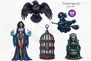 Witch hunters clipart Set, a Person Illustration by ThatsDesignArt (Thumbnail 7 of 10)