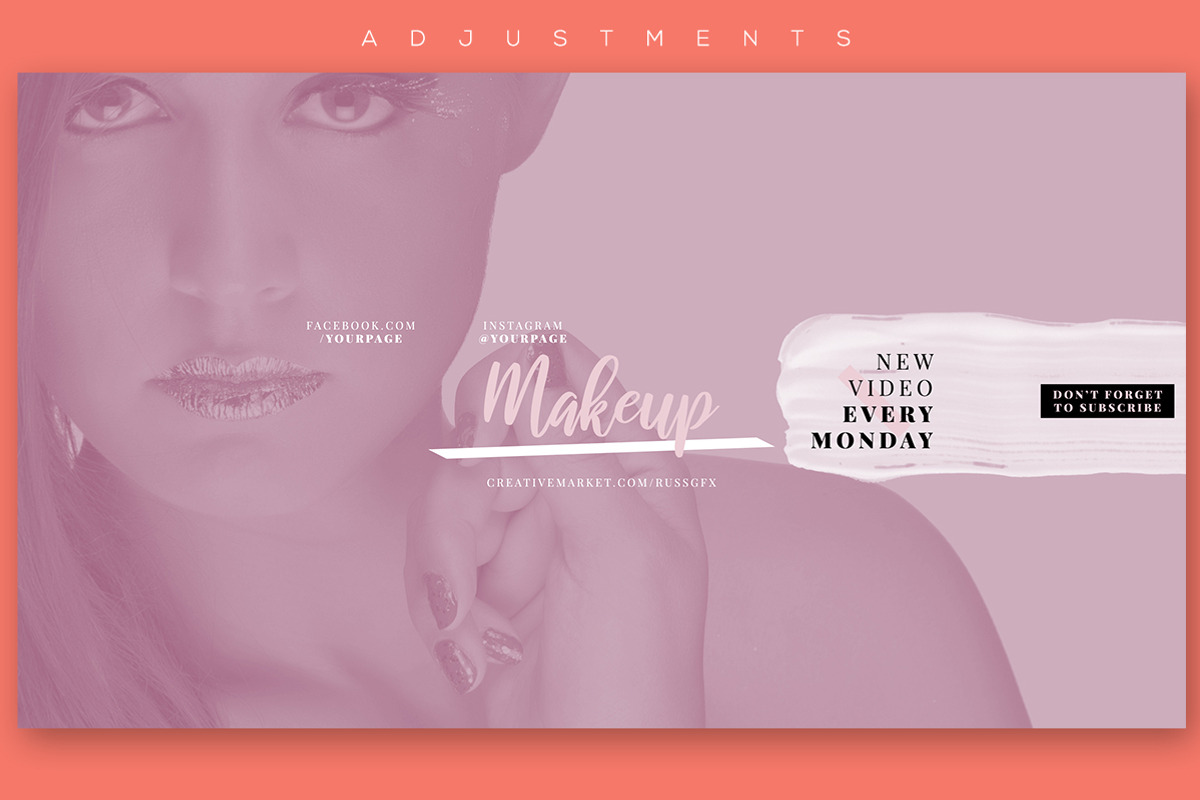 Makeup Youtube Banners, a Social Media Template by RussGFX (Photo 7 of 7)