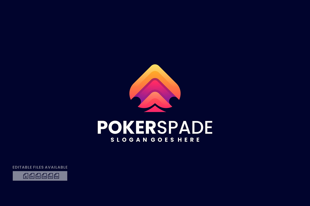 Poker Spade Gradient Colorful Logo, a Branding & Logo Template by ivan_artnivora