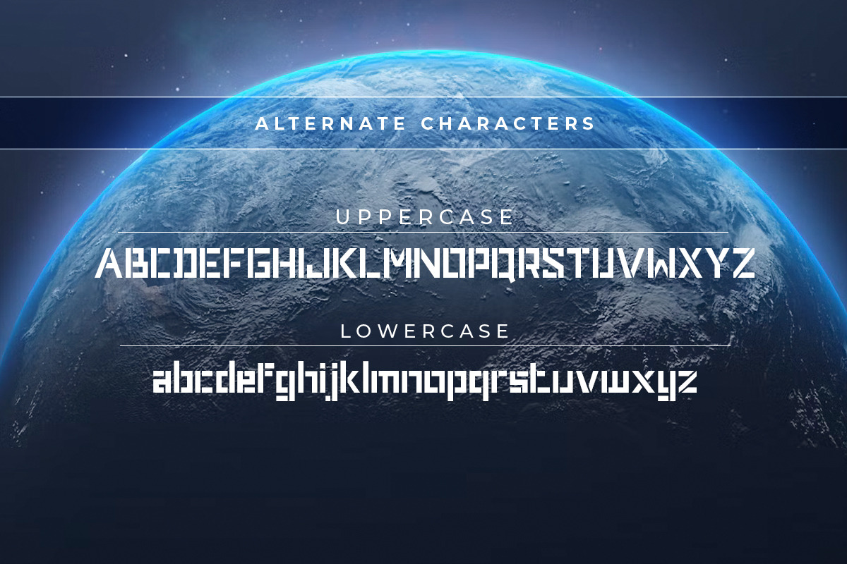 Space Town - Stencil Logo Font, a Sans Serif Font by Bale Type (Photo 9 of 9)