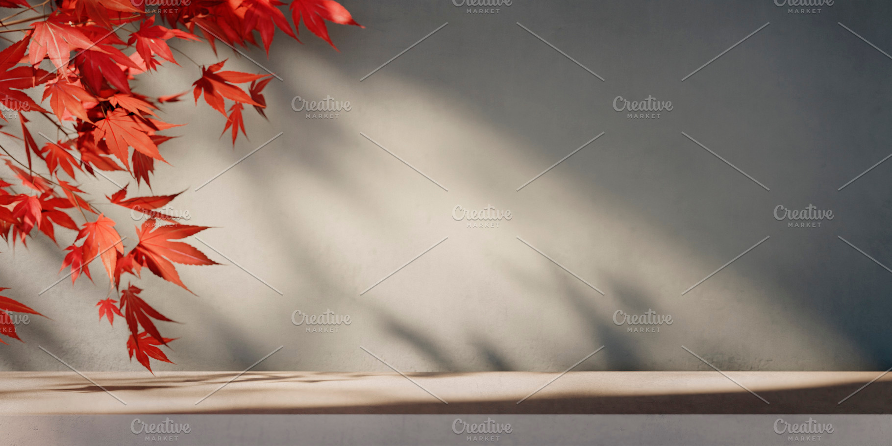 Autumn background red maple leaves, a Nature Photo by hitdelight