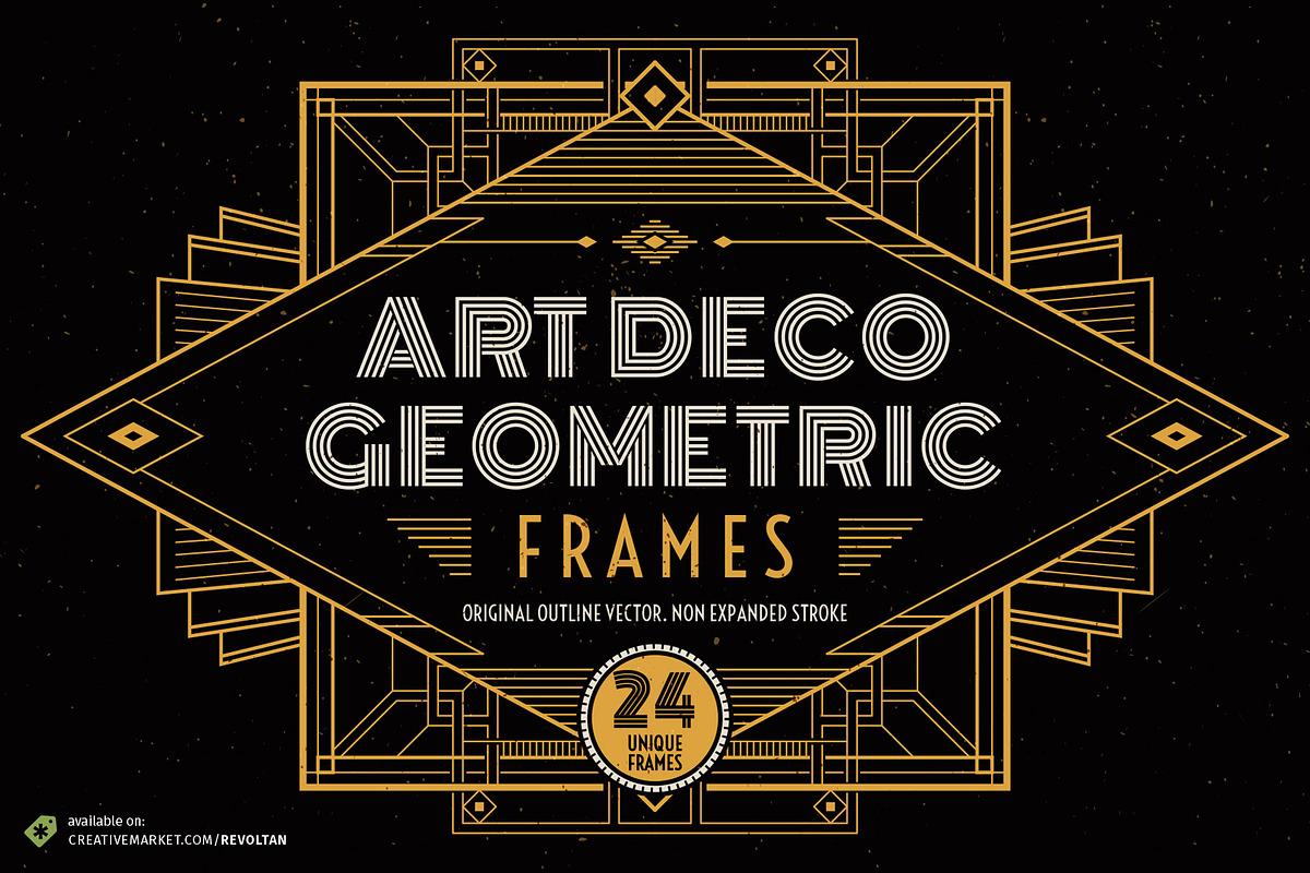Art Deco Geometric Frames, an Object Graphic by Revoltan Studios (Photo 1 of 5)