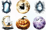 Massive Halloween Watercolor, an Illustration by CraftArtStudio (Thumbnail 3 of 6)