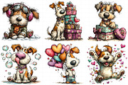 Whimsical Valentine Dog Clipart, an Illustration by Daily.Designs (Thumbnail 4 of 7)