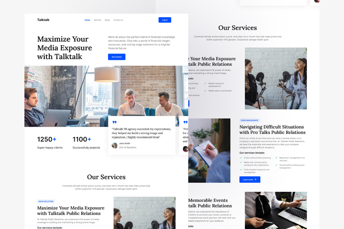 ETAM - Landing page design, an UI Kit Template by mz-studio (Photo 4 of 5)