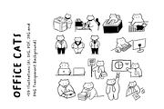 +59 Office Cats: Cute Hand-Drawn Set, a Work Illustration by The Journey Atelier (Thumbnail 2 of 5)