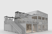 3D Model Container Cafe 9, an Architecture 3D Model by SR 3D Visual (Thumbnail 9 of 23)