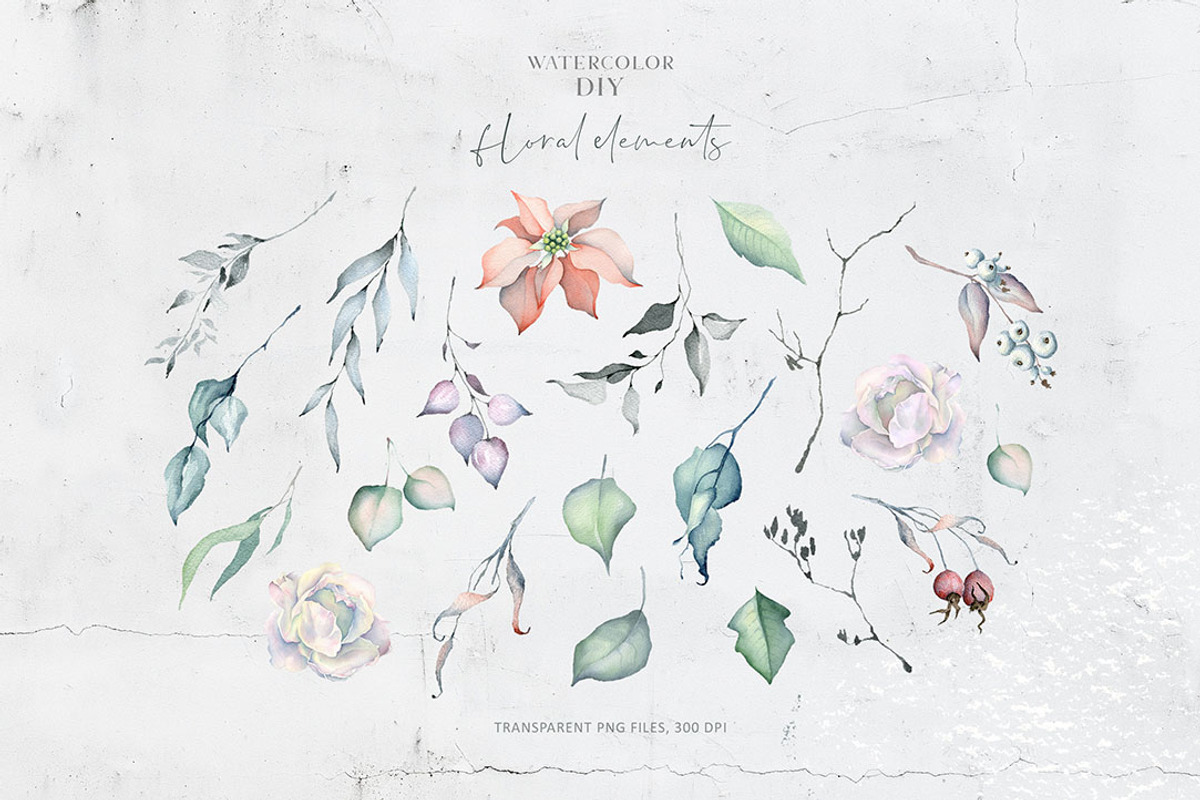 Winter Watercolors&Alphabets, a Decorative Illustration by Eva Katerina (Photo 19 of 23)
