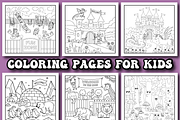 Simple Art Coloring Book for Kids, an Education Illustration by Printable Design Store (Thumbnail 3 of 4)