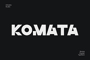 Komata – Bold Geometric Display Font, a Sans Serif Font by Artiveko (Thumbnail 1 of 8)