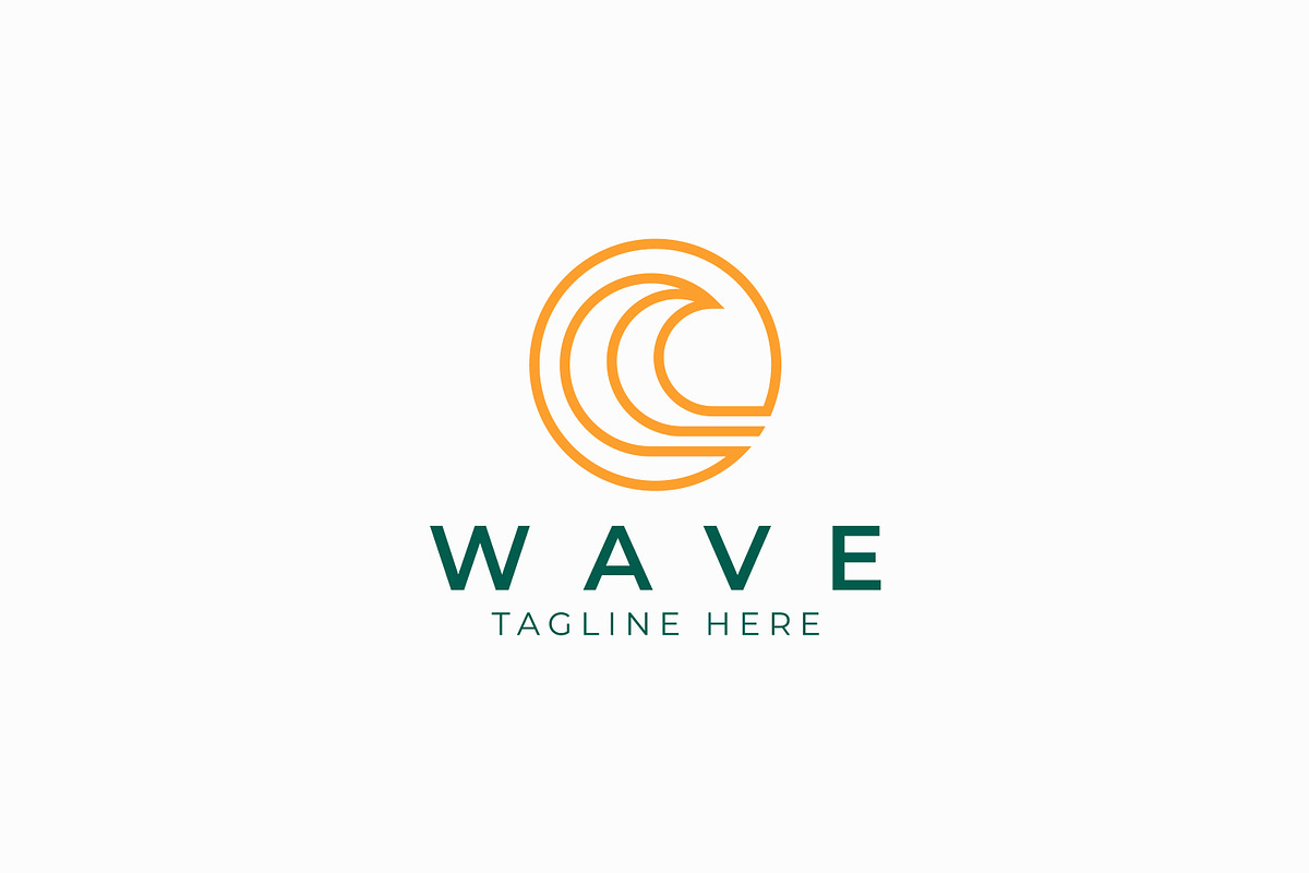 Wave Logo Icon Sea Linear Ocean, a Branding & Logo Template by Signatoro (Photo 1 of 3)
