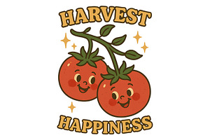 Harvest Happiness Wall Art Tomato, a Background Graphic by LaseredNinja