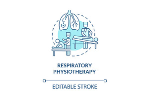 Respiratory Physiotherapy Blue Icon