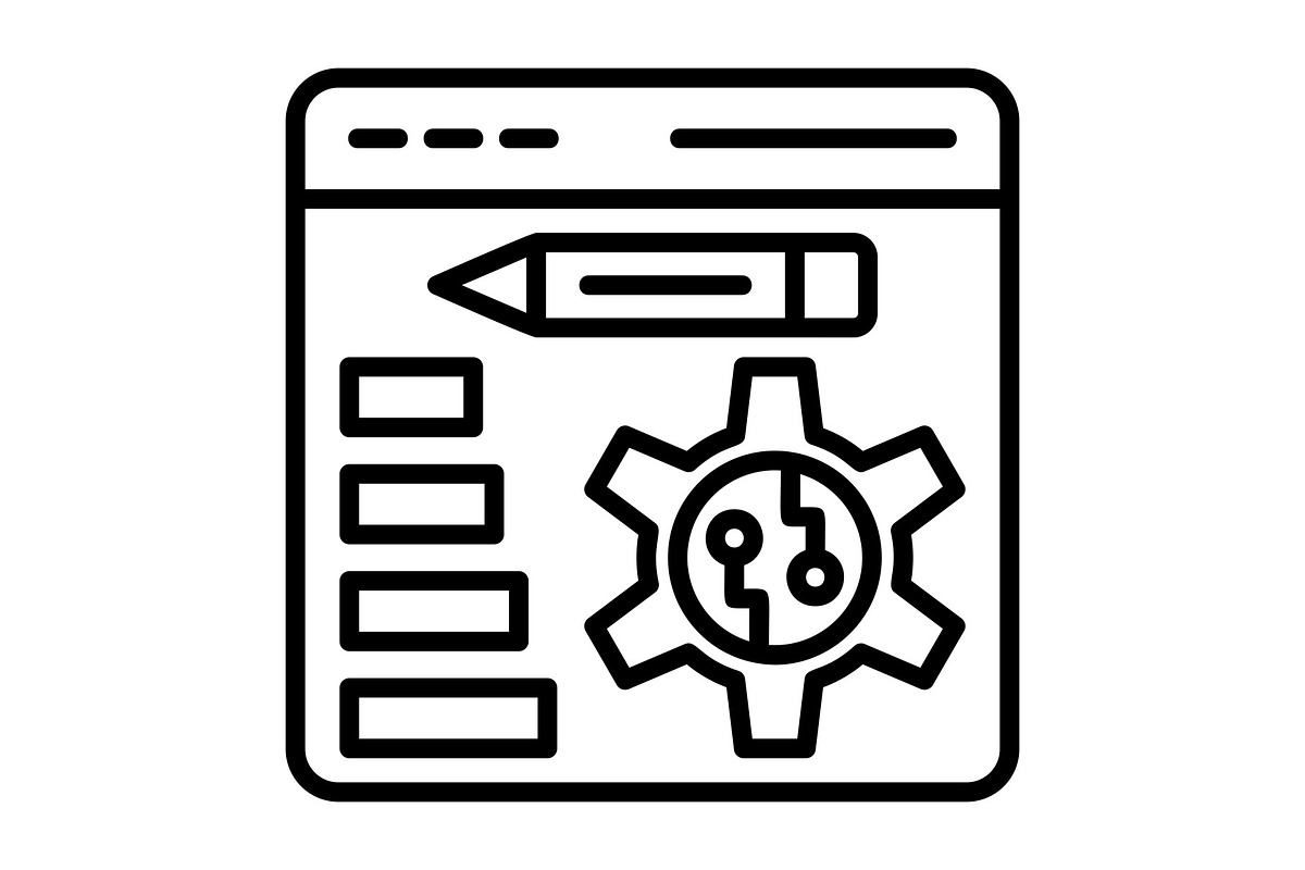 Web Design Line Icon, an Icon by Pexelpy