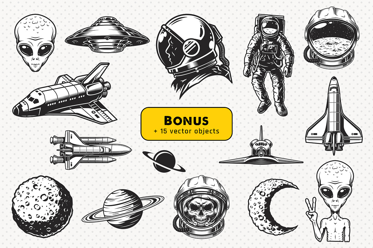Space badge bundle, a Templates & Theme by DGIM studio (Photo 7 of 9)