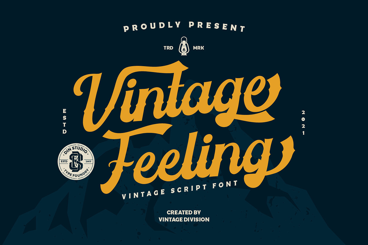 Vintage Feeling, a Script Font by Vintage Division (Photo 1 of 10)