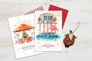 Watercolor Tropical Christmas set, a Seasonal Illustration by VerAna (Thumbnail 8 of 19)