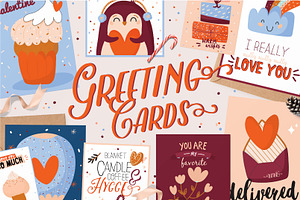Valentines day cads PART 1, an Animal Illustration by Ruslana Lubenets