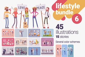 Lifestyle Illustrations Bundle Vol.6