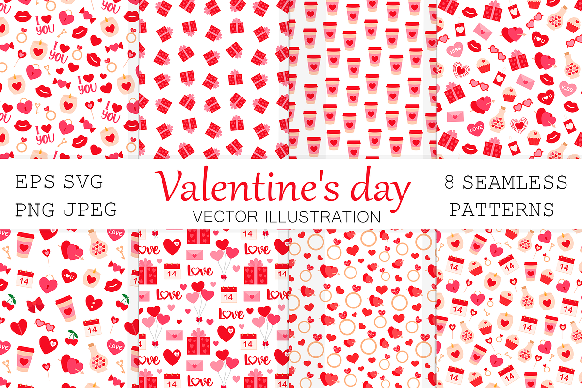 Valentine's pattern. Hearts pattern, a Pattern Graphic by IrinaShishkova (Photo 1 of 6)