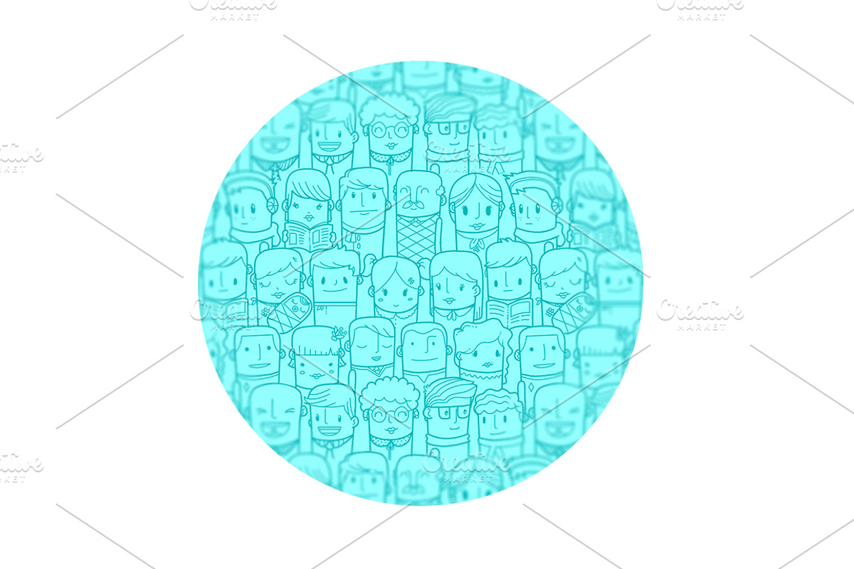 Seamless people pattern 1, a Pattern Graphic by Beatriz Gascón (Photo 2 of 5)