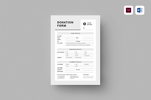 Donation Form MS Word & Indesign