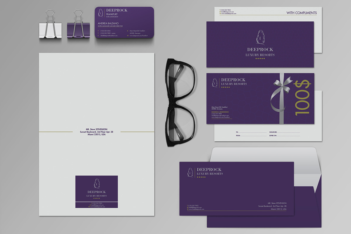 Deeprock Stationery Set & Invoice, a Stationery Template by Andre28 (Photo 5 of 5)