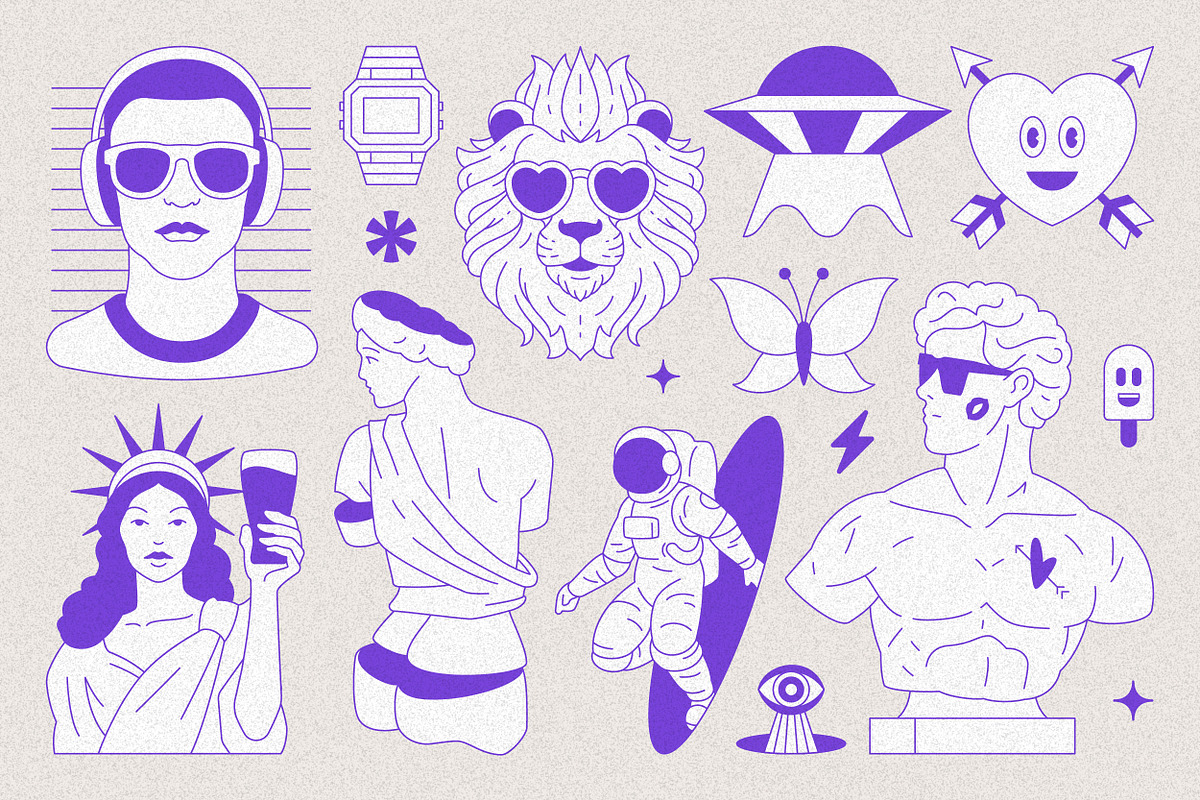 Y2K Illustrations and Elements Set, a Graphic by Vasya Kobelev (Photo 13 of 16)